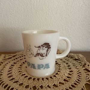 Sold on Etsy: Vintage Milk Glass Papa Mug
